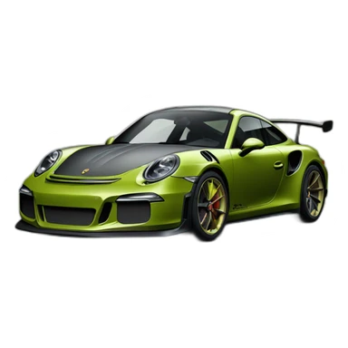 Olive Green Porsche gt3 rs sticker