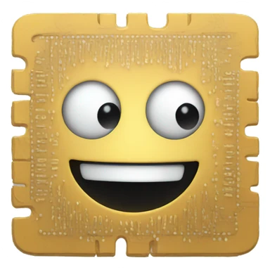 AI chip smiling sticker