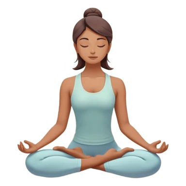 A peaceful person practicing yoga on a calm beach at sunrise, in a serene meditative pose. Soft pastel colors surround the scene, with gentle waves in the background and smooth, flowing lines representing balance and tranquility. The atmosphere feels centered and mindful. sticker