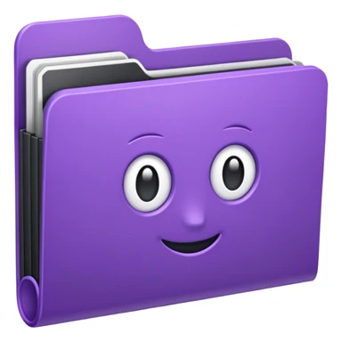 purple movies folder sticker