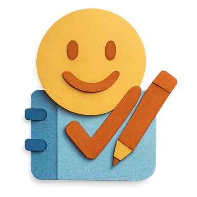 habit symbol, paper craft style sticker