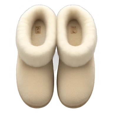 fuzzy ugg slippers light beige sticker