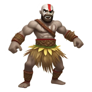 Kratos doing hula  sticker