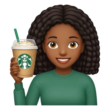 black girl with starbucks sticker