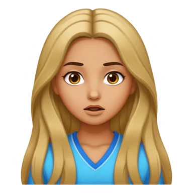 pretty long hair girl middle parted, amazed, good clothes, tanned, baddie, RELLY PREETY sticker