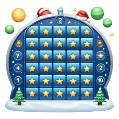 advent calendar space christmas sticker