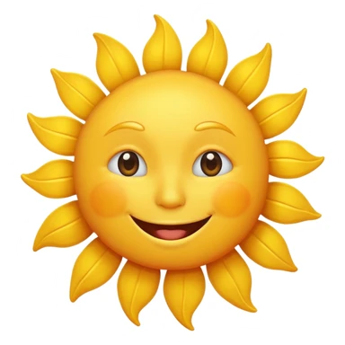 smiling sun emoji, bright and cheerful sticker