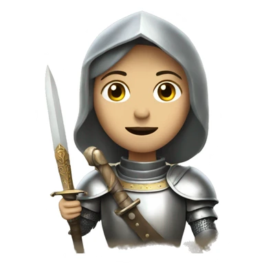 Joan of arc with sword sticker