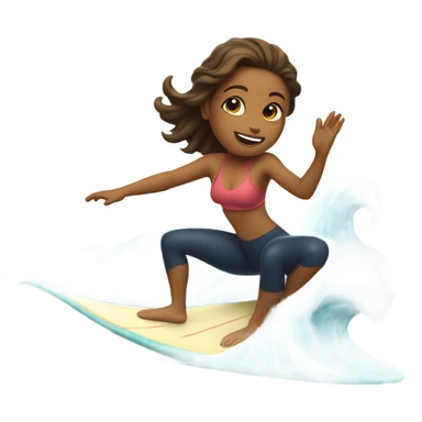 Girl surfing sticker