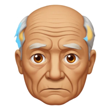 abuelo de pueblo serio y desconfiado sticker