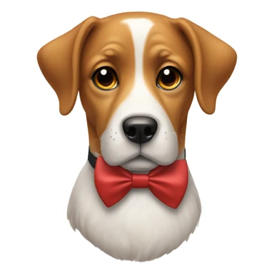 a dog with a bow tie  sticker