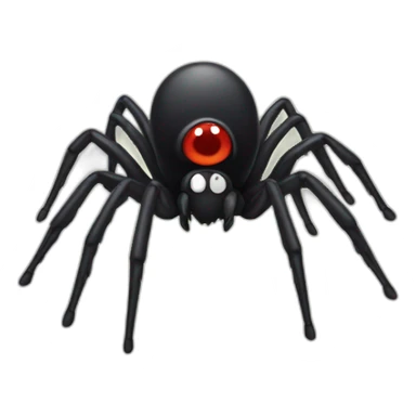 black spider with red eyes sticker