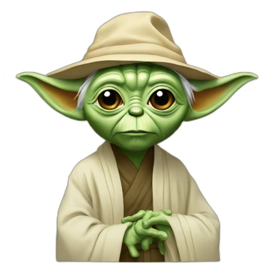 Maître Yoda qui boit de l oasis sticker