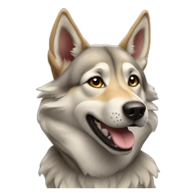 Crazy Czechoslovakian wolfdog sticker