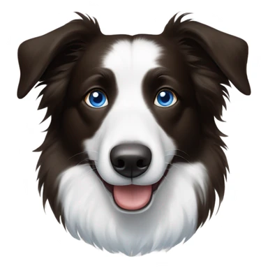Border collie with one blue eye and with one brown eye sticker