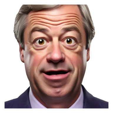 Nigel Farage pulling the ‘pog’ expression sticker