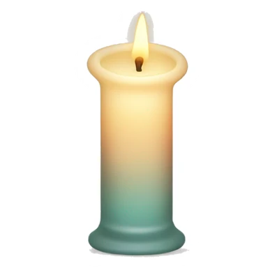 Candle in a powder-colored glass sticker