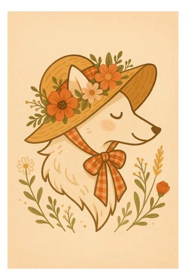 Give the Overwolf logo a cute cottagecore makeover sticker