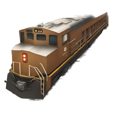 A train on tracks brown farm vibe color scheme  sticker