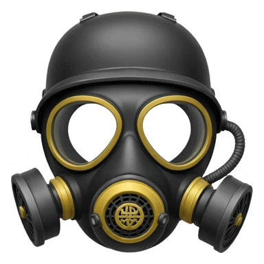 A gas mask. Cartoon style. With "ZZZ" on top of it. sticker