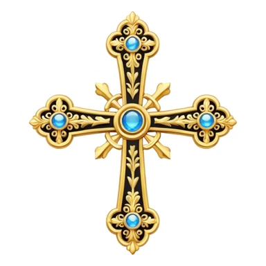 Eastern Orthodox cross. Transparent bakgrund. sticker