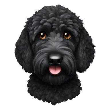 Black golden doodle with white spot on chest  sticker