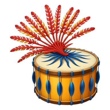 feather star playing drum sticker