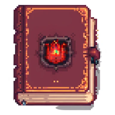 red cursed book with dark aura sticker