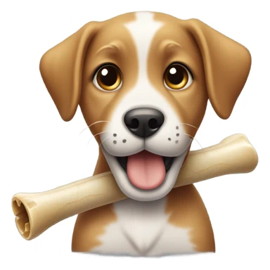 Puppy with bone sticker
