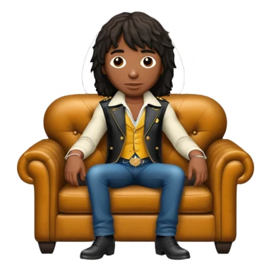Rick james on a couch sticker