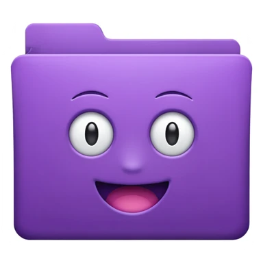 purple movies folder sticker
