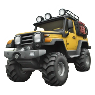 A robust vehicle climbing a trail sticker