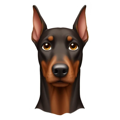 Brown Doberman  sticker