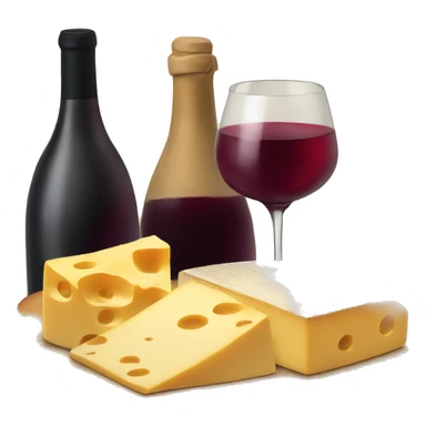 Wine and cheese sticker