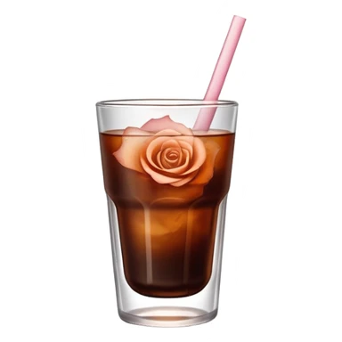 Rose Cold brew mini glas coffee  sticker