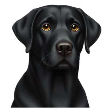 Black-labrador-dog sticker