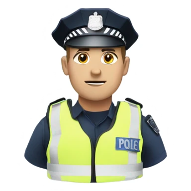 UK Police office with stab vest - no hat sticker