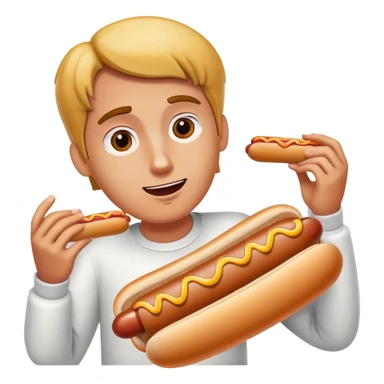 Eating five hotdogs sticker