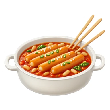 Tteokbokki, Korean food, rice cake sticker