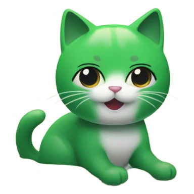 Chat qui nage dans une plage ver sticker