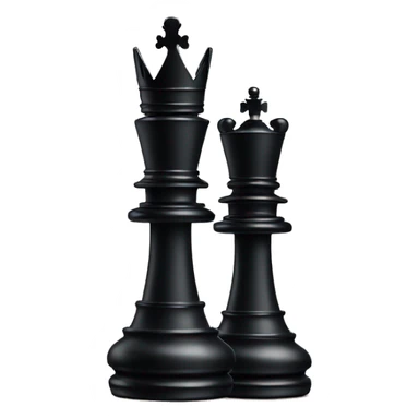 Black king & queen chess piece  sticker