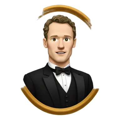Jonathan Toews in black tuxedo; Renaissance art style sticker