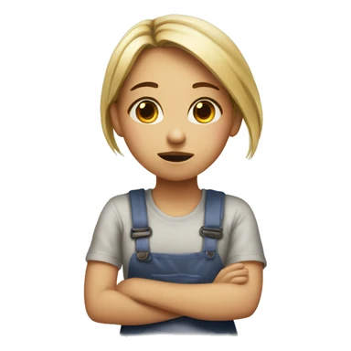 girl not eating unhealty foo sticker