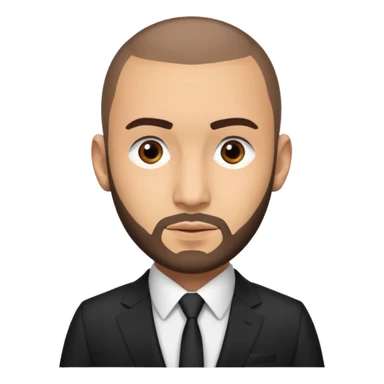 karim benzema in suit and tie, thinner face sticker