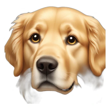golden retriever laying sticker