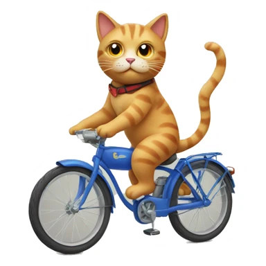 Cat riding a bike sticker