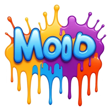 Graffiti the word mod with drippy paint  sticker
