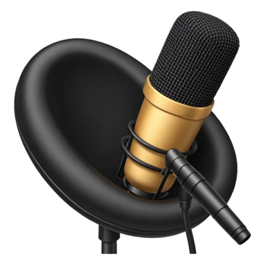 recording studio microphone with cover sticker