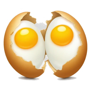 two broken eggs sticker