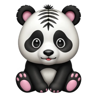 panda fused with zebra sticker